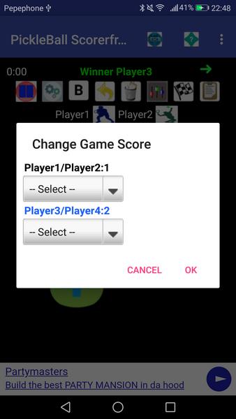 PickleBall Scorer plus online Radio, play music/vi Captura de tela 0