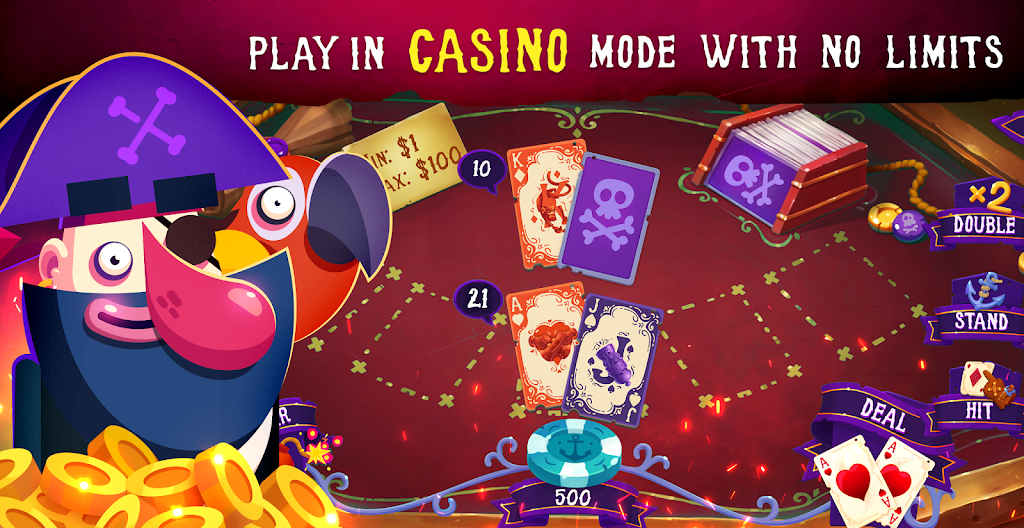 Pirates: Blackjack Free 21 ⚓ ภาพหน้าจอ 1