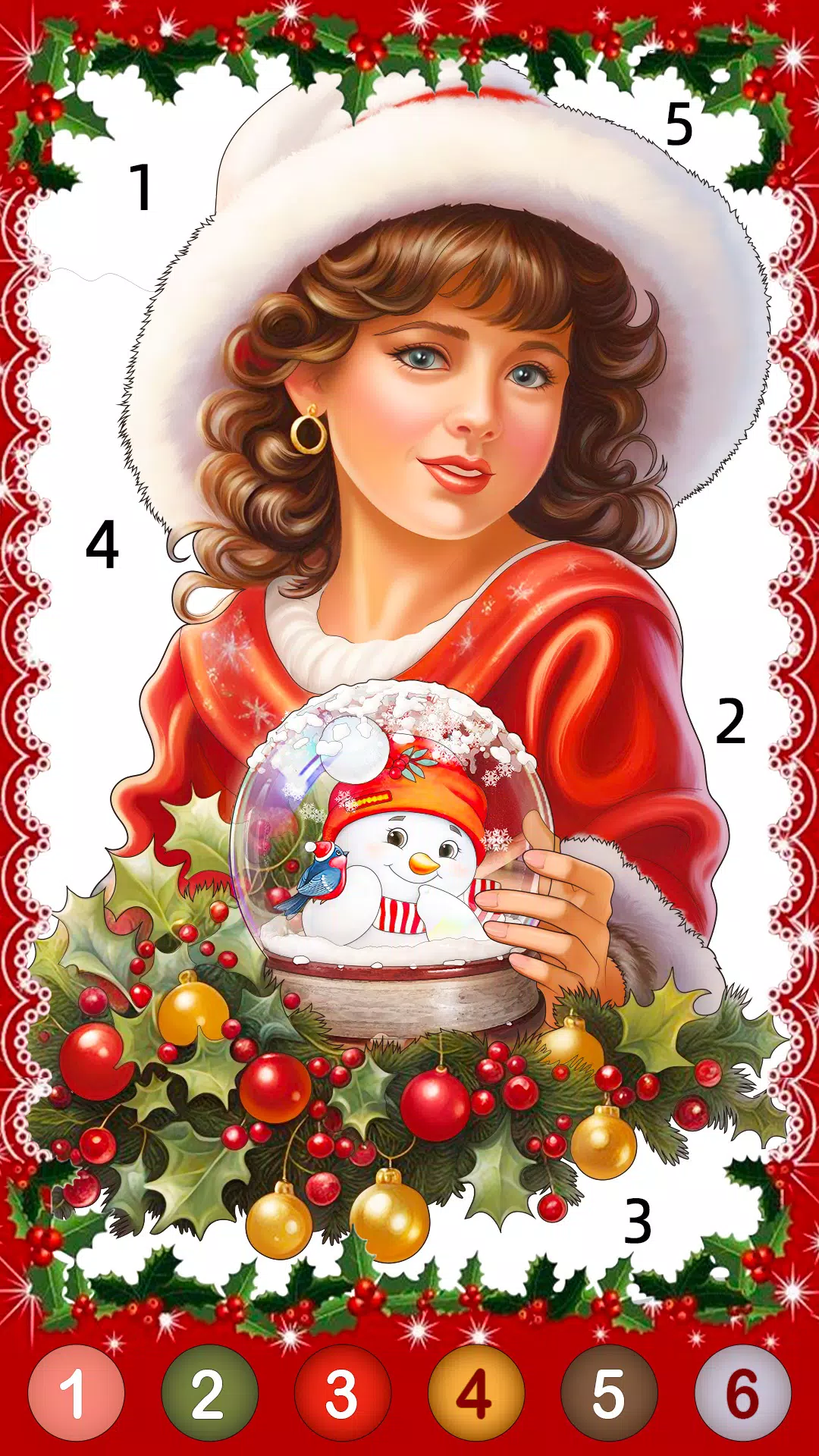 Christmas Game Color by number スクリーンショット 1