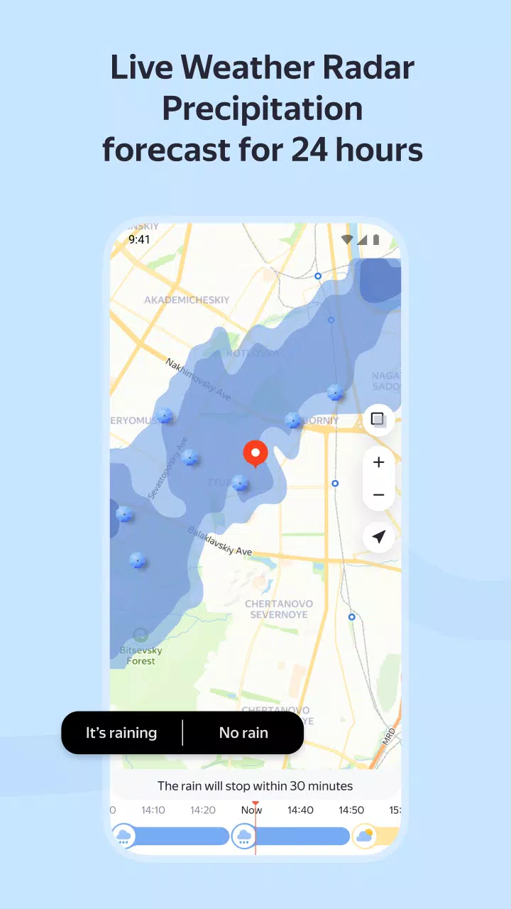 Yandex Weather & Rain Radar ဖန်သားပြင်ဓာတ်ပုံ 2