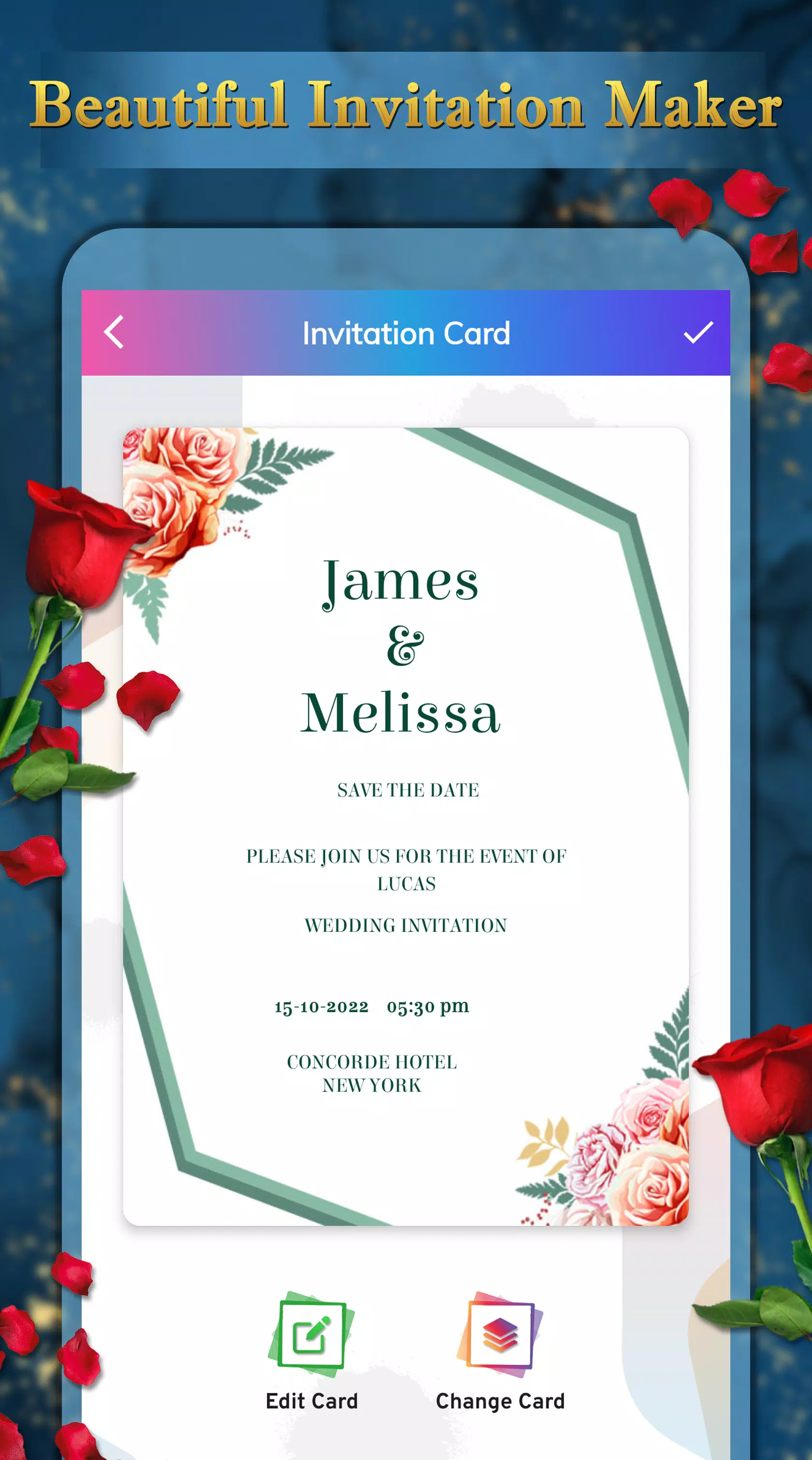 Invitation Card Maker Schermafbeelding 3