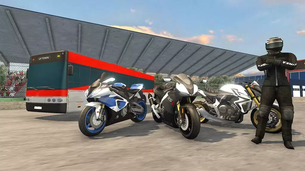 Bike VS Bus Racing Games 스크린샷 1