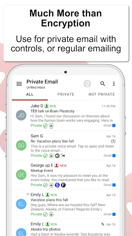 EPRIVO Encrypted Email & Chat Screenshot 1