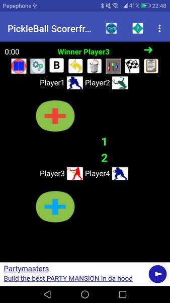 PickleBall Scorer plus online Radio, play music/vi Screenshot 1