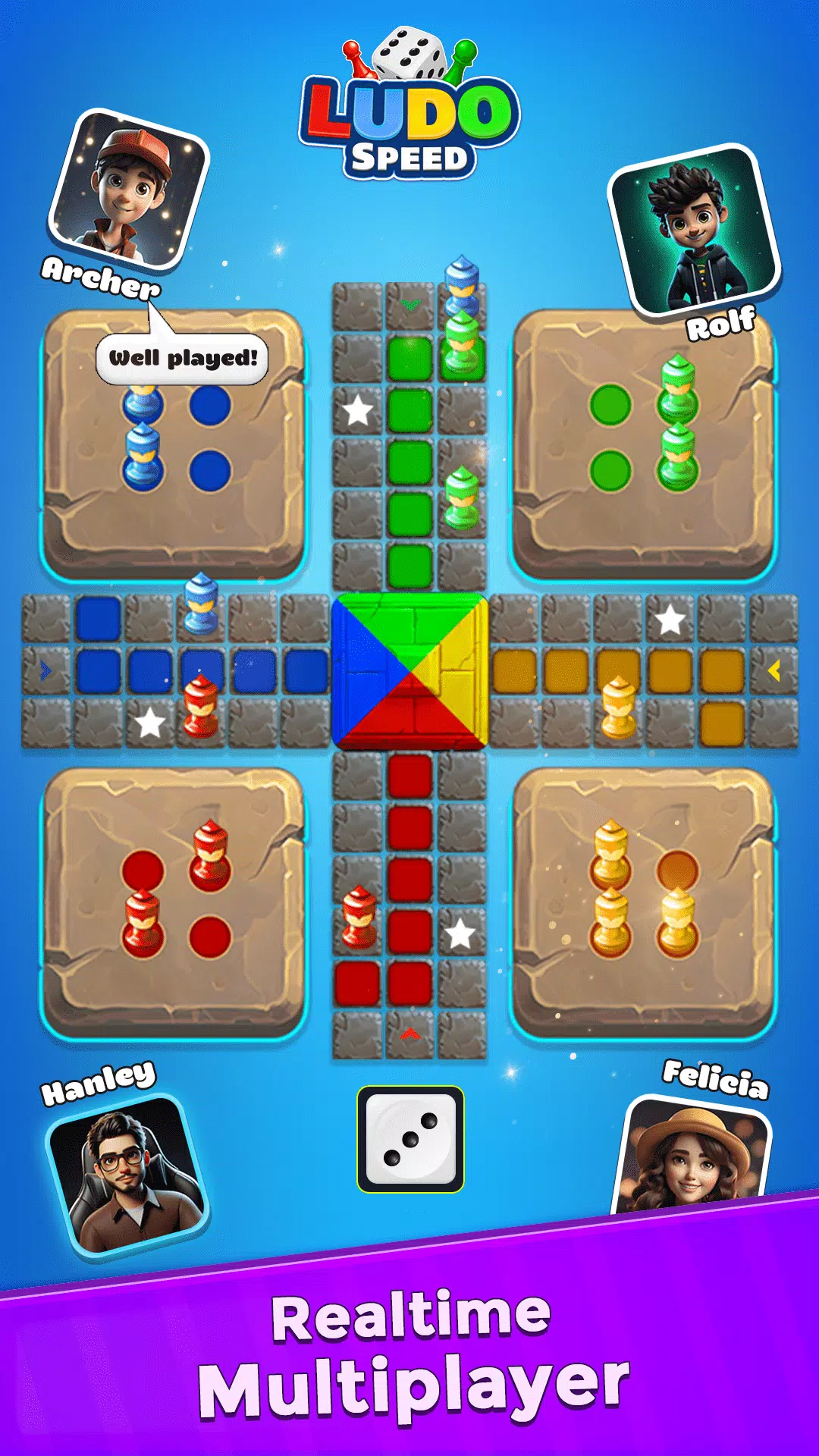 Ludo Speed - Dice Game Fun! Schermafbeelding 1