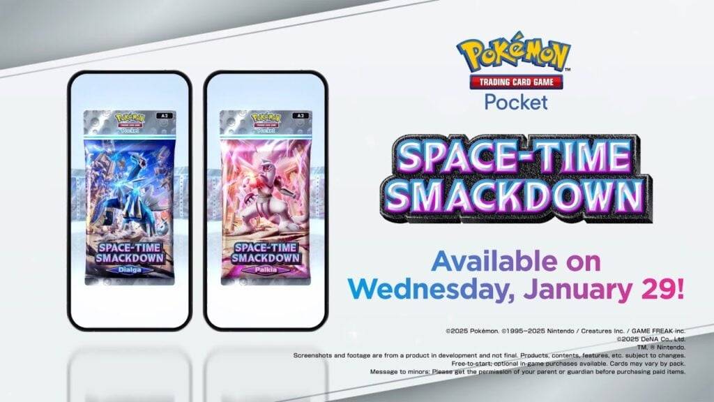 Pokémon TCG Pocket para soltar la función de intercambio, lanzamiento de la expansión de Space-Time Smackdown