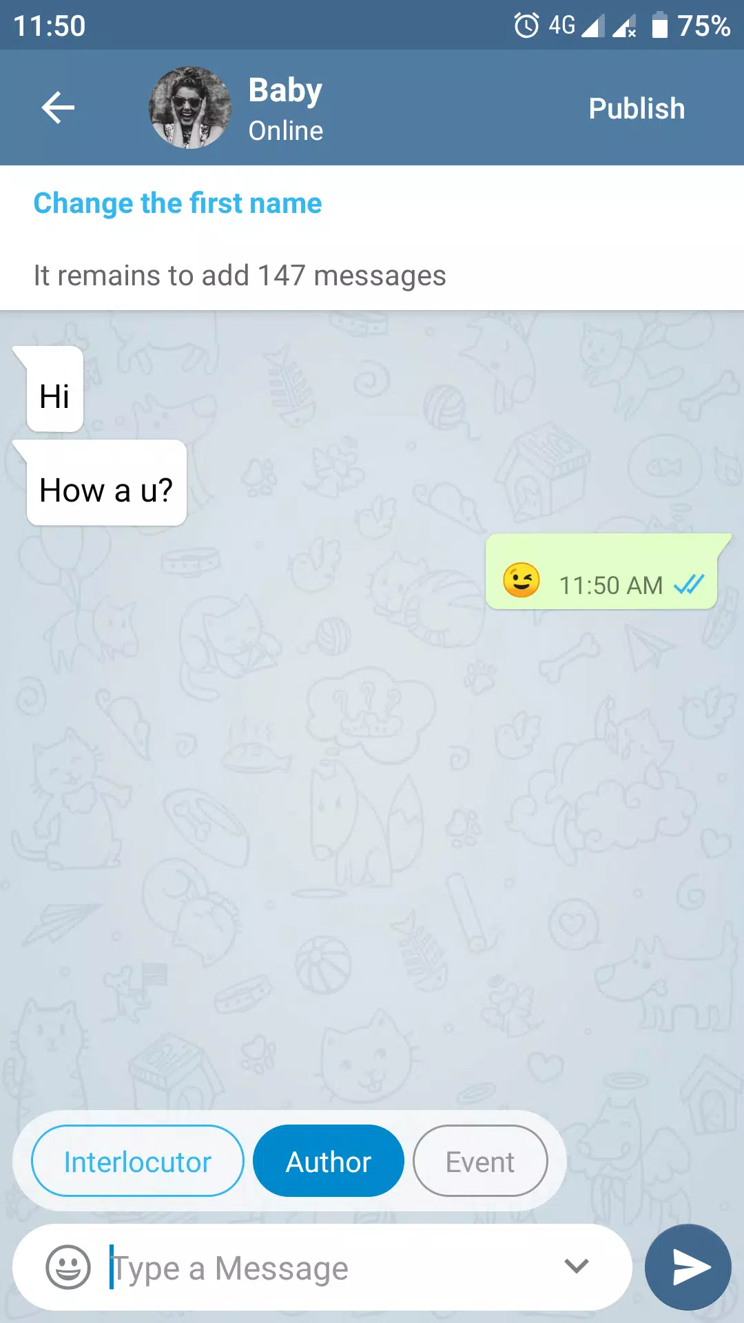 Fake Chat Story Messenger Zrzut ekranu 3