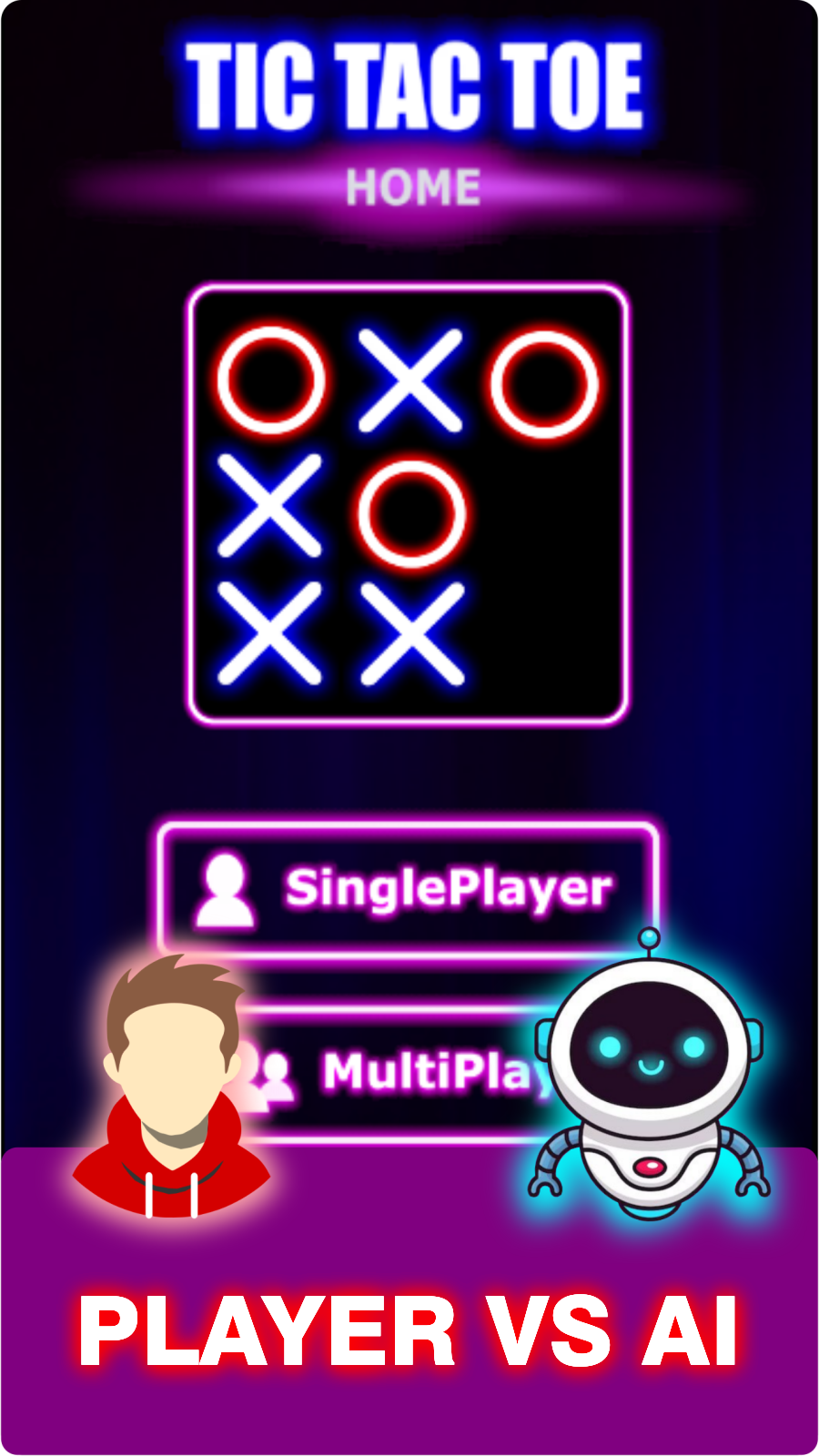 Tic Tac Toe Home : 2 Player XO ဖန်သားပြင်ဓာတ်ပုံ 2