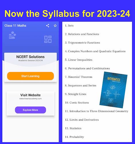 Class 11 Maths for 2023-24应用截图第0张