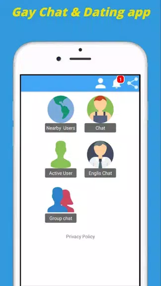 Gay Chat App & Gay Dating App Скриншот 0