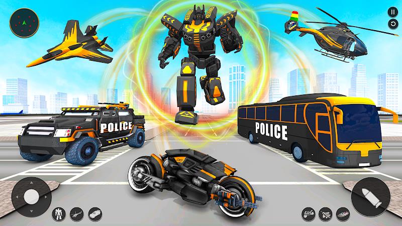 Schermata Police Bus Robot Bike Games 1