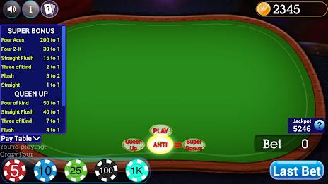 Crazy Four Poker Screenshot 0