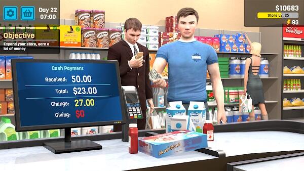 Manage Supermarket Simulator ဖန်သားပြင်ဓာတ်ပုံ 1