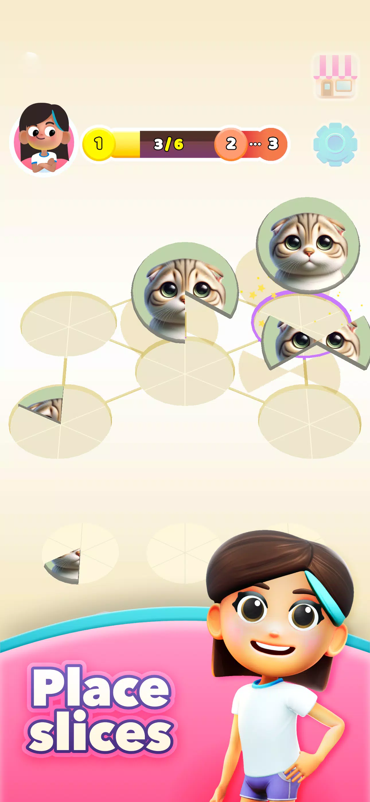 Mia's Slices: Art Puzzle Game Скриншот 0