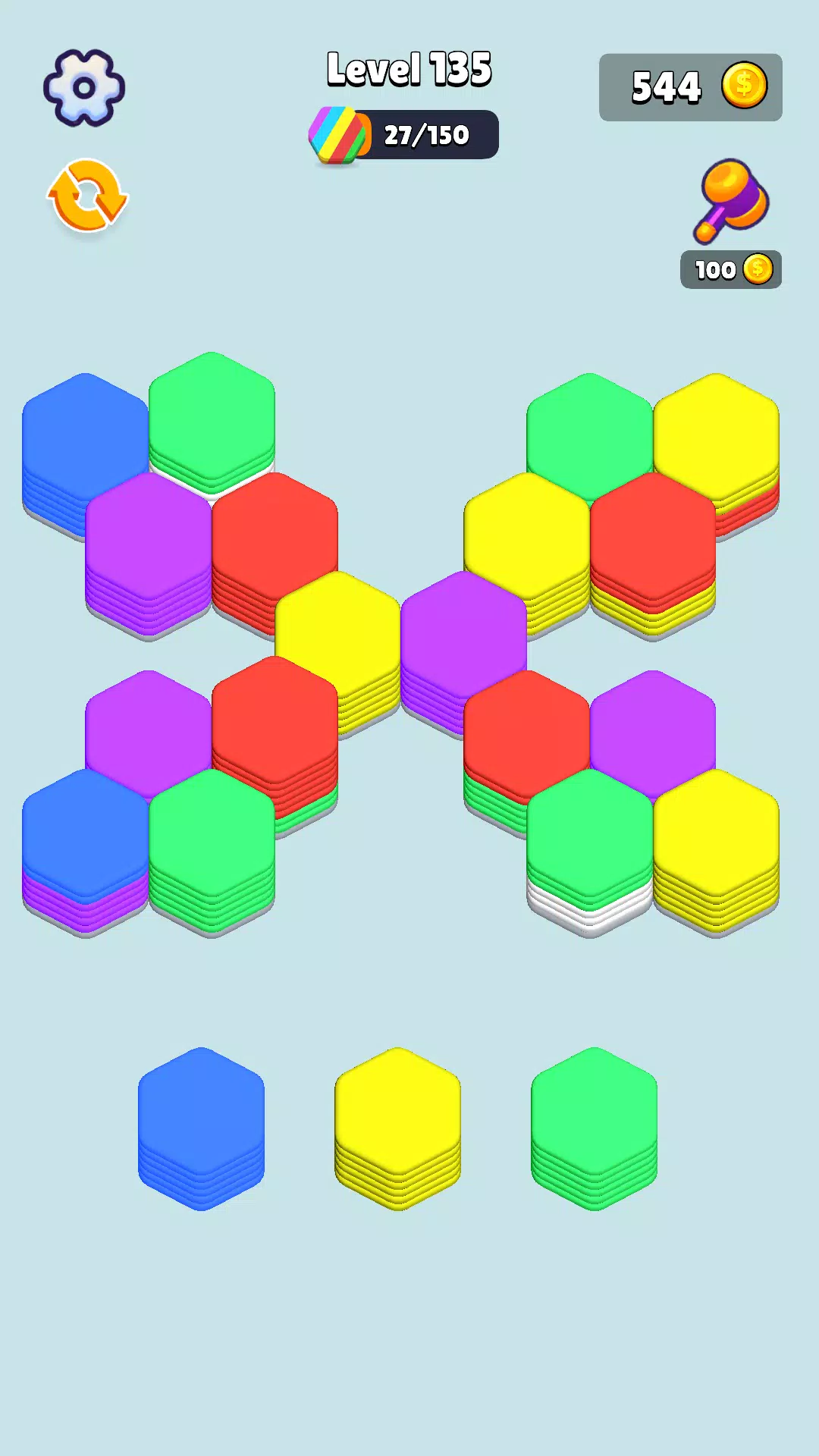 Stack Hexa Sort: Puzzle Match Ekran Görüntüsü 3