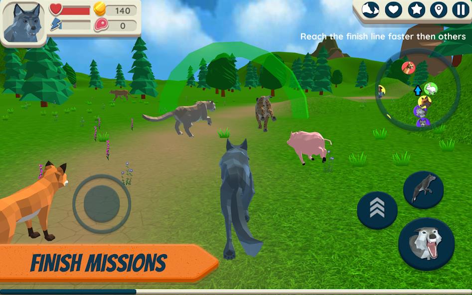 Wolf Simulator: Wild Animals 3 Mod ဖန်သားပြင်ဓာတ်ပုံ 1