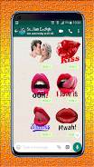 Lips, Kiss and Love Stickers Captura de tela 0