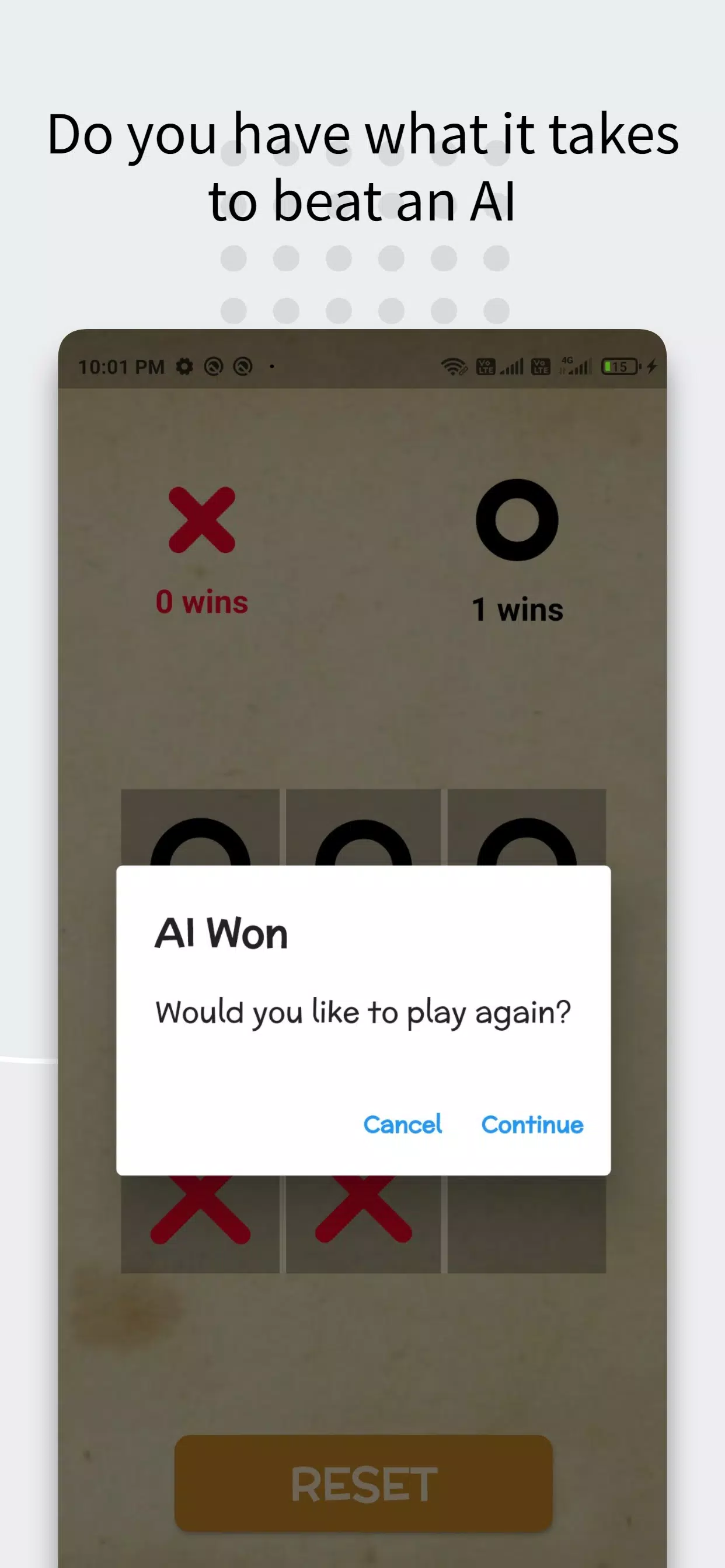 Tic Tac Toe AI Game Tangkapan skrin 3