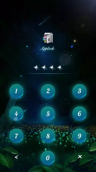 AppLock Theme Flying Butterfly 스크린샷 1