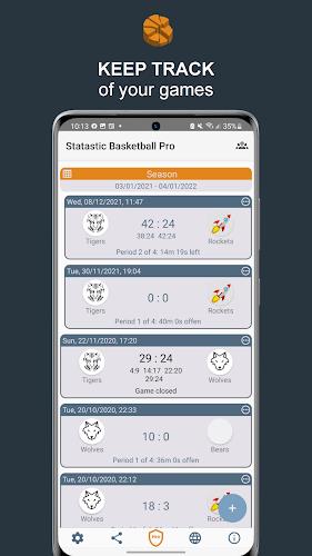 Statastic Basketball Tracker 螢幕截圖 2