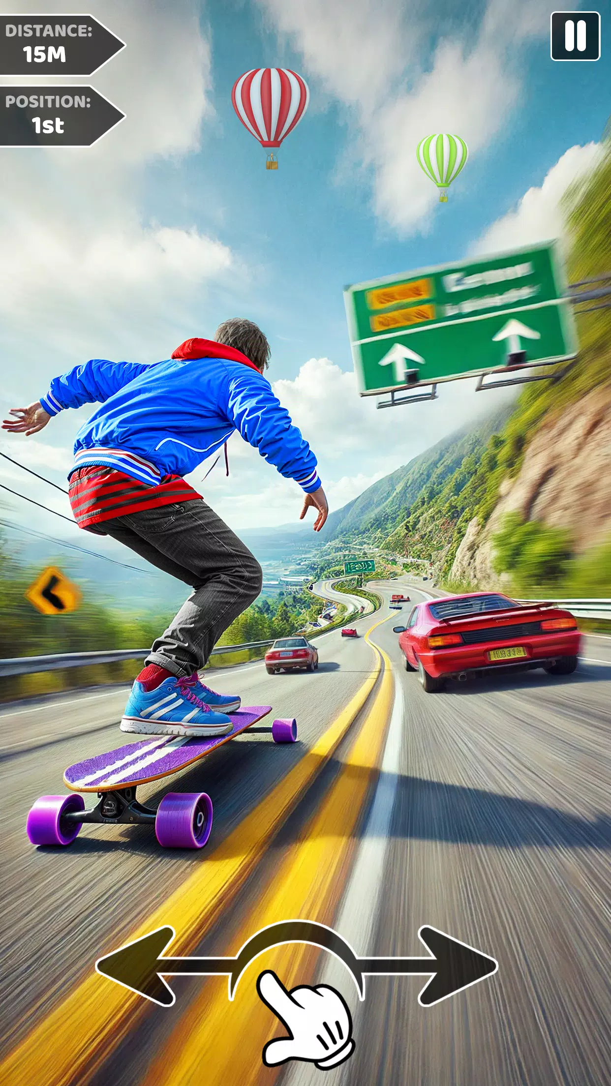 Downhill Skateboarding Game Ảnh chụp màn hình 0