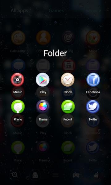 Drop Rain 3D GOLauncher EX Theme Скриншот 1