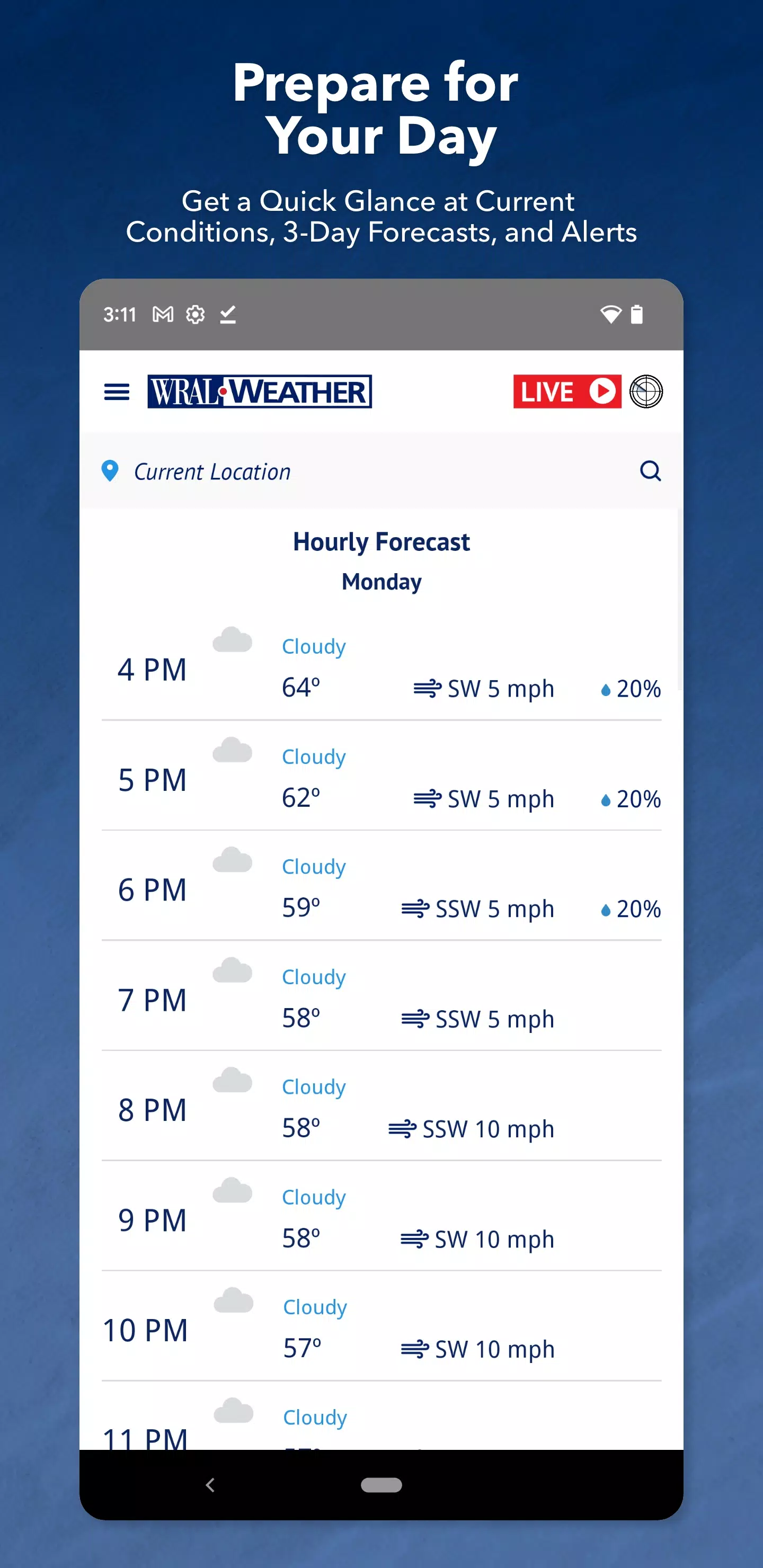 WRAL Weather Ảnh chụp màn hình 1