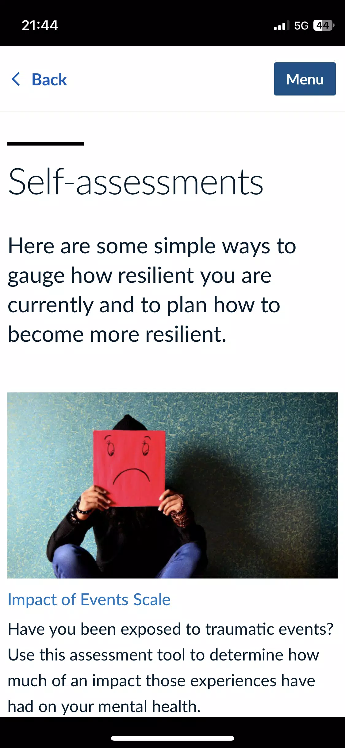 UNHCR Wellbeing Screenshot 0