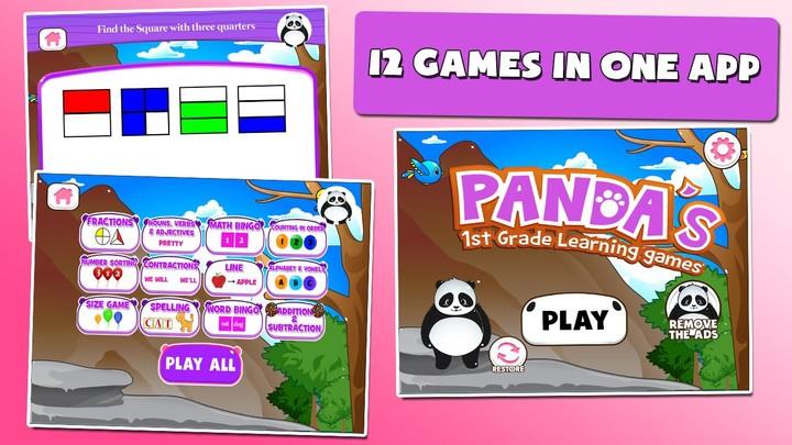 Panda 1st-Grade Learning Games Captura de tela 0