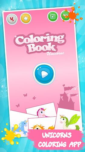 Unicorn Kids Coloring Book 螢幕截圖 3