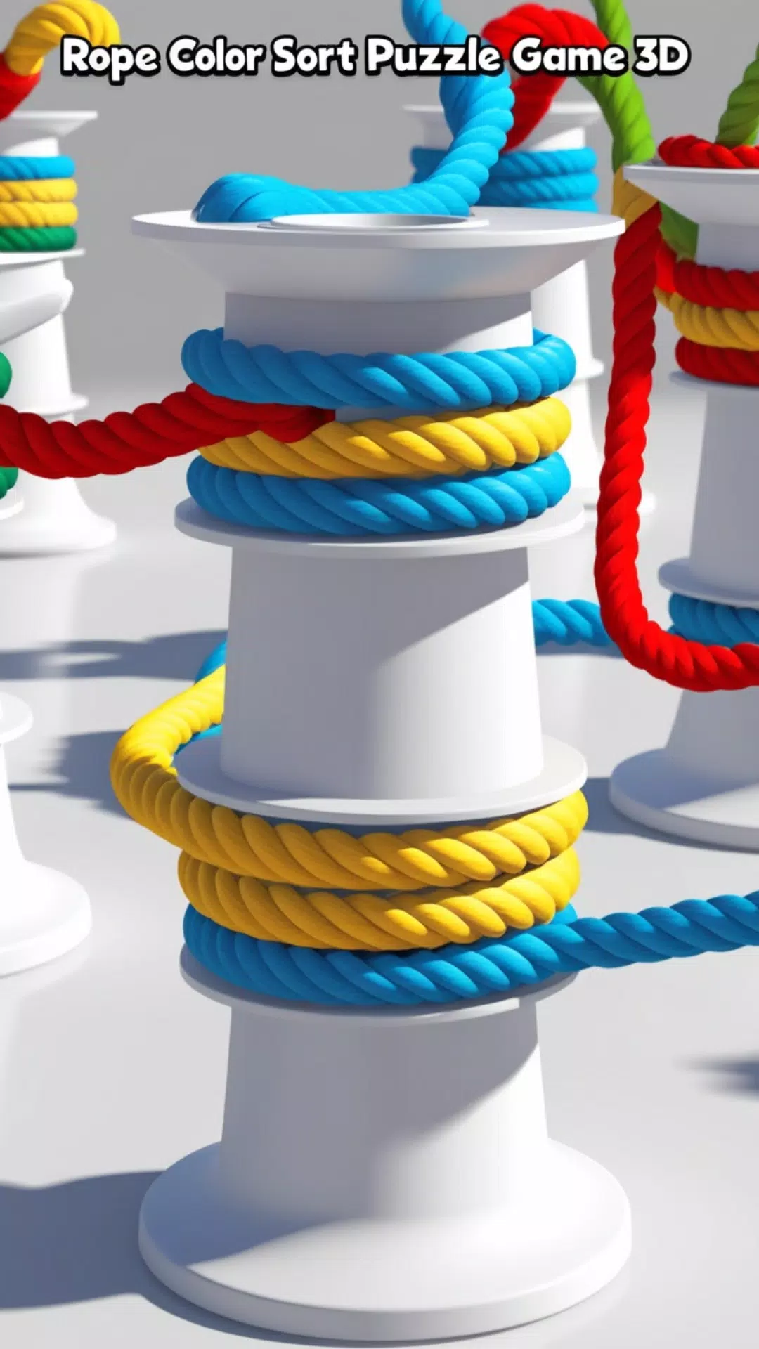 Rope Color Sort Puzzle Game 3D Captura de pantalla 1