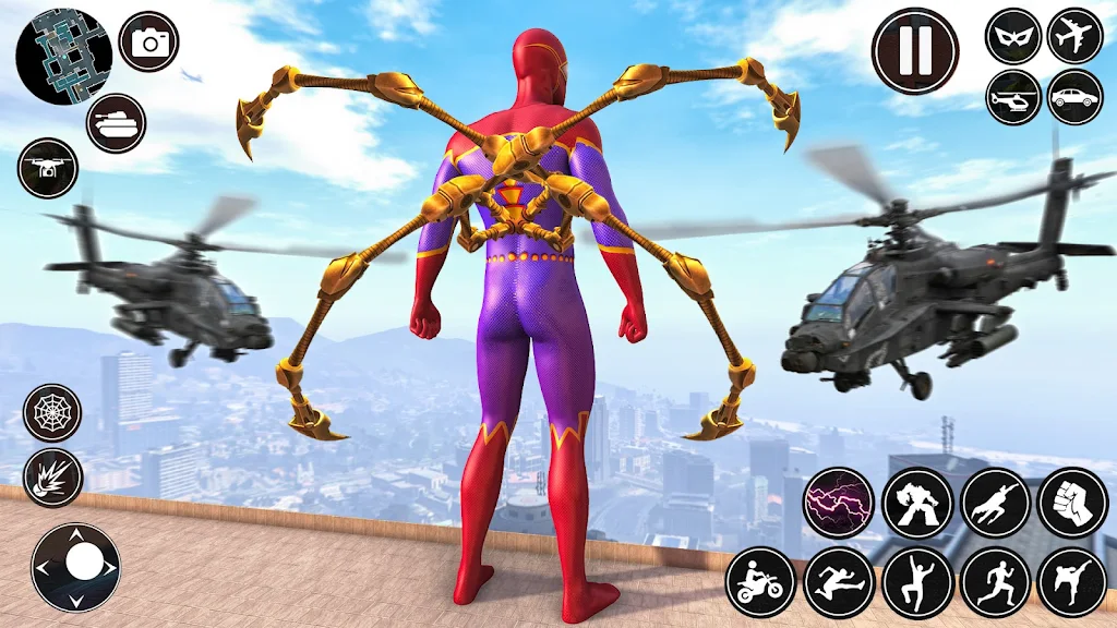 Spider Rope Man Superhero Game ภาพหน้าจอ 1