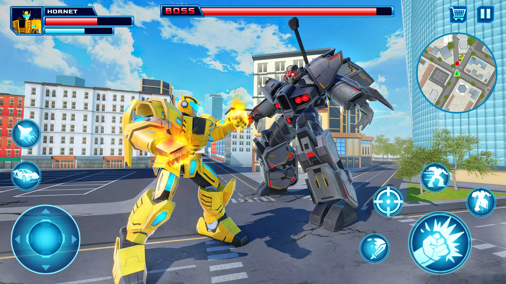 Robot Car Transform Fight Game Screenshot 0