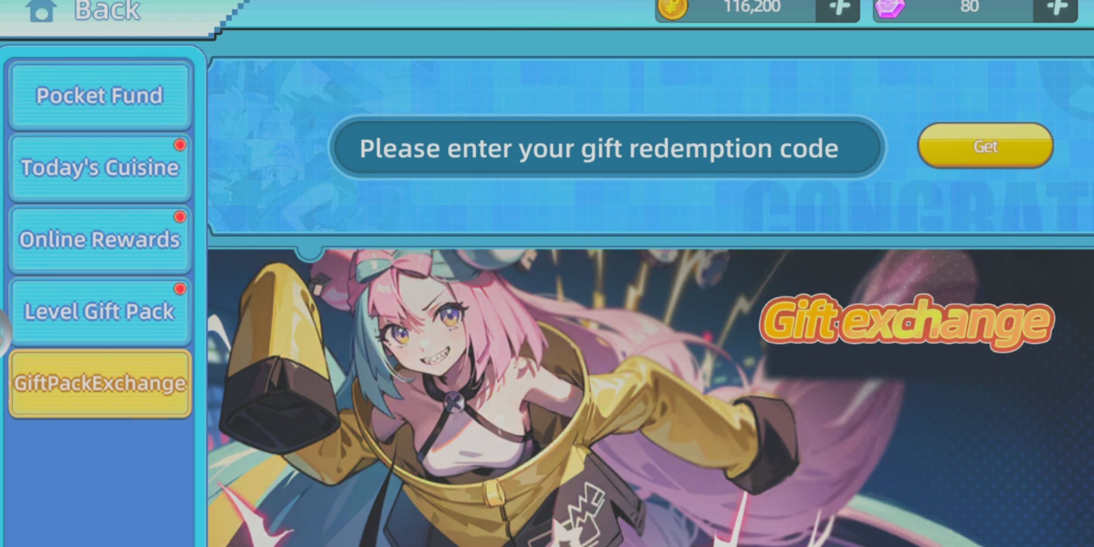 Image: Ultra Era Pet Code Redemption Screen