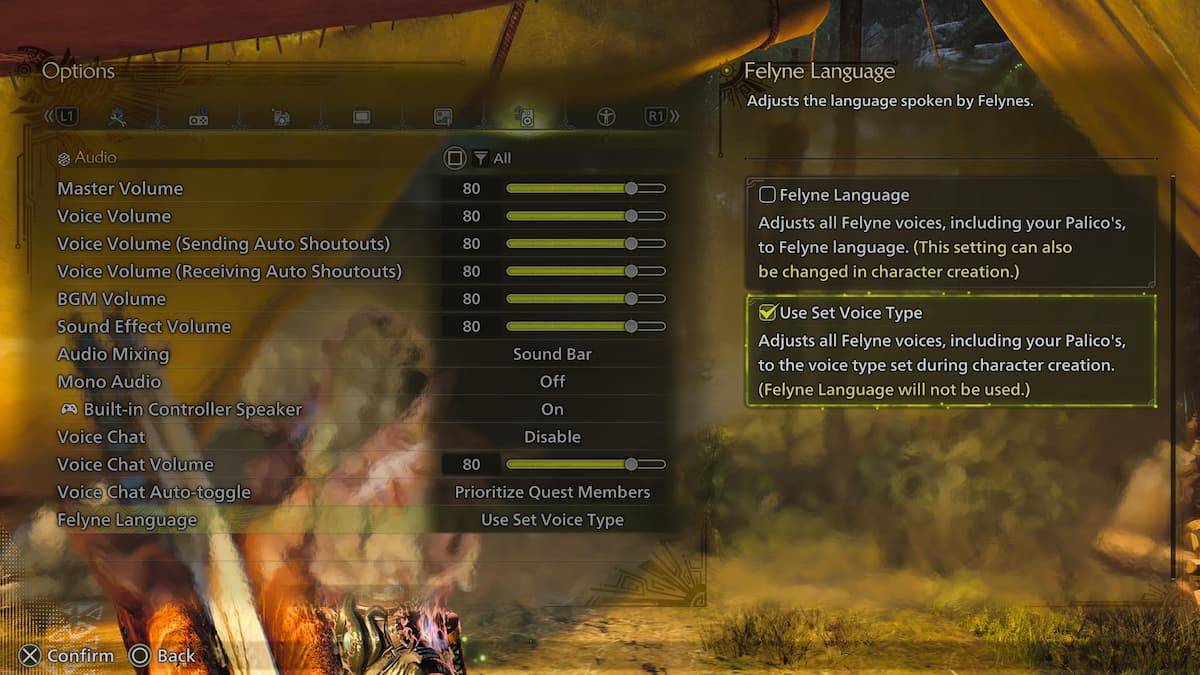 Monster Hunter Wilds -Palico語言改變