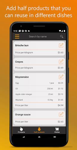 Food Cost Calculator 스크린샷 1