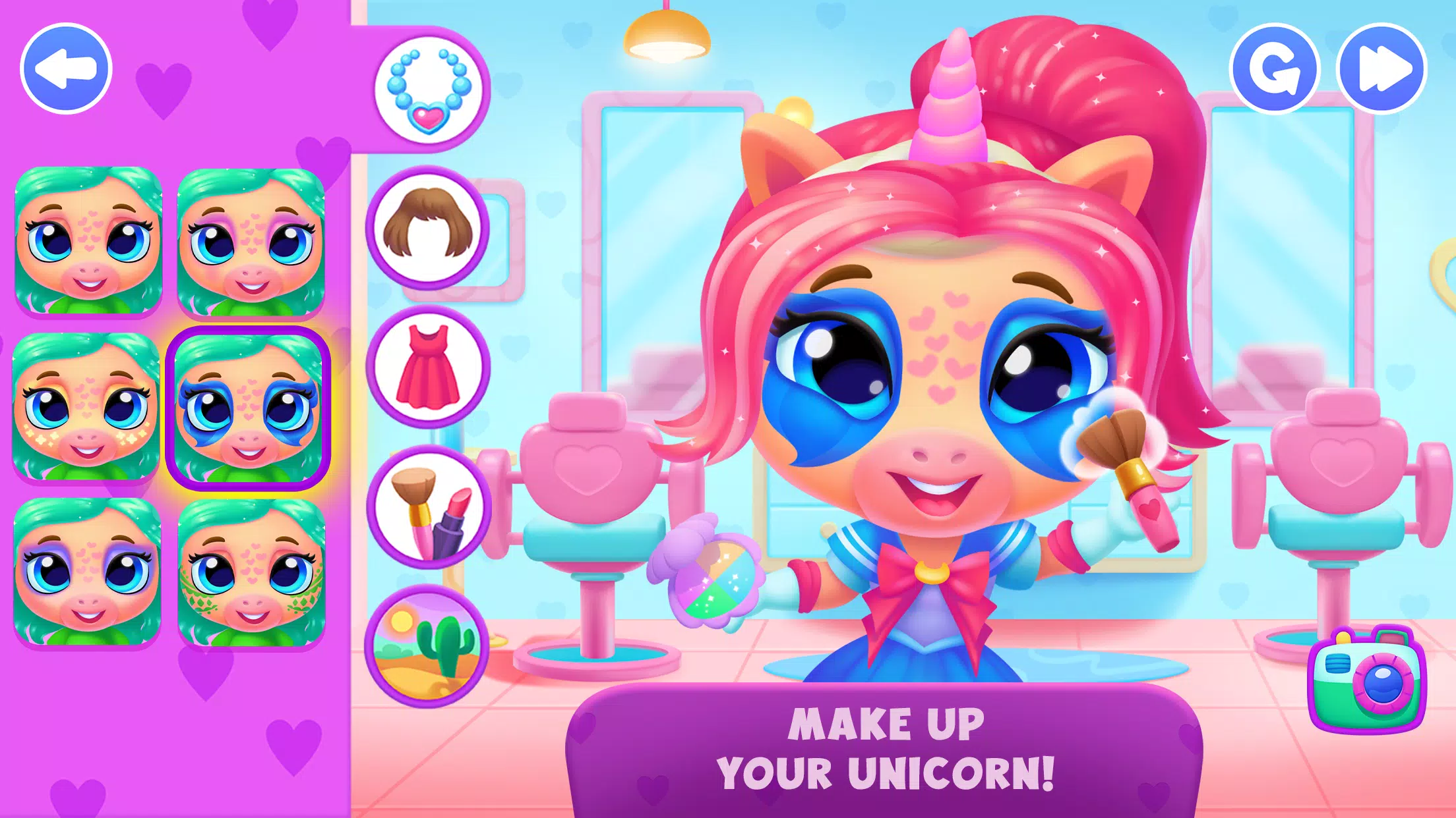 Unicorn Dress up games kids Captura de pantalla 3