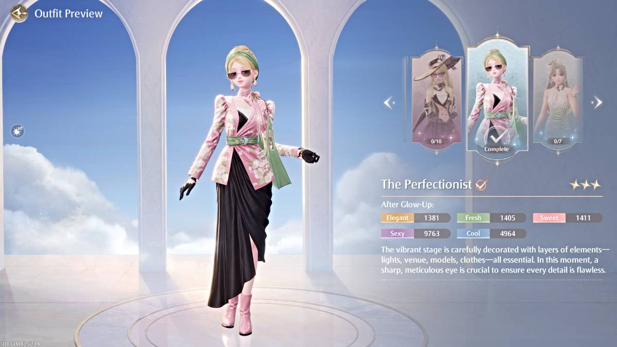 La tenue perfectionniste à Infinity Nikki