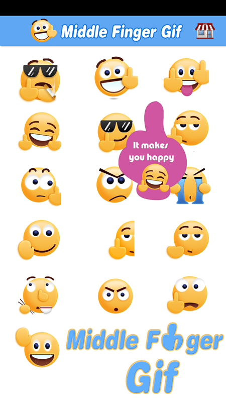 Middle Finger Emoji Sticker Screenshot 1