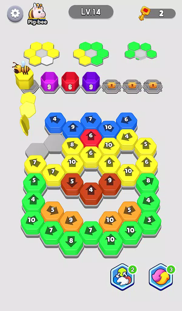 Bee Out - Hexa Away Puzzle 螢幕截圖 3