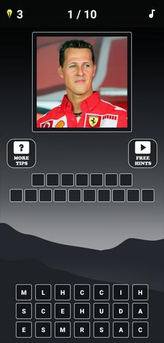 Formula 1:Guess F1 Driver Quiz Скриншот 1