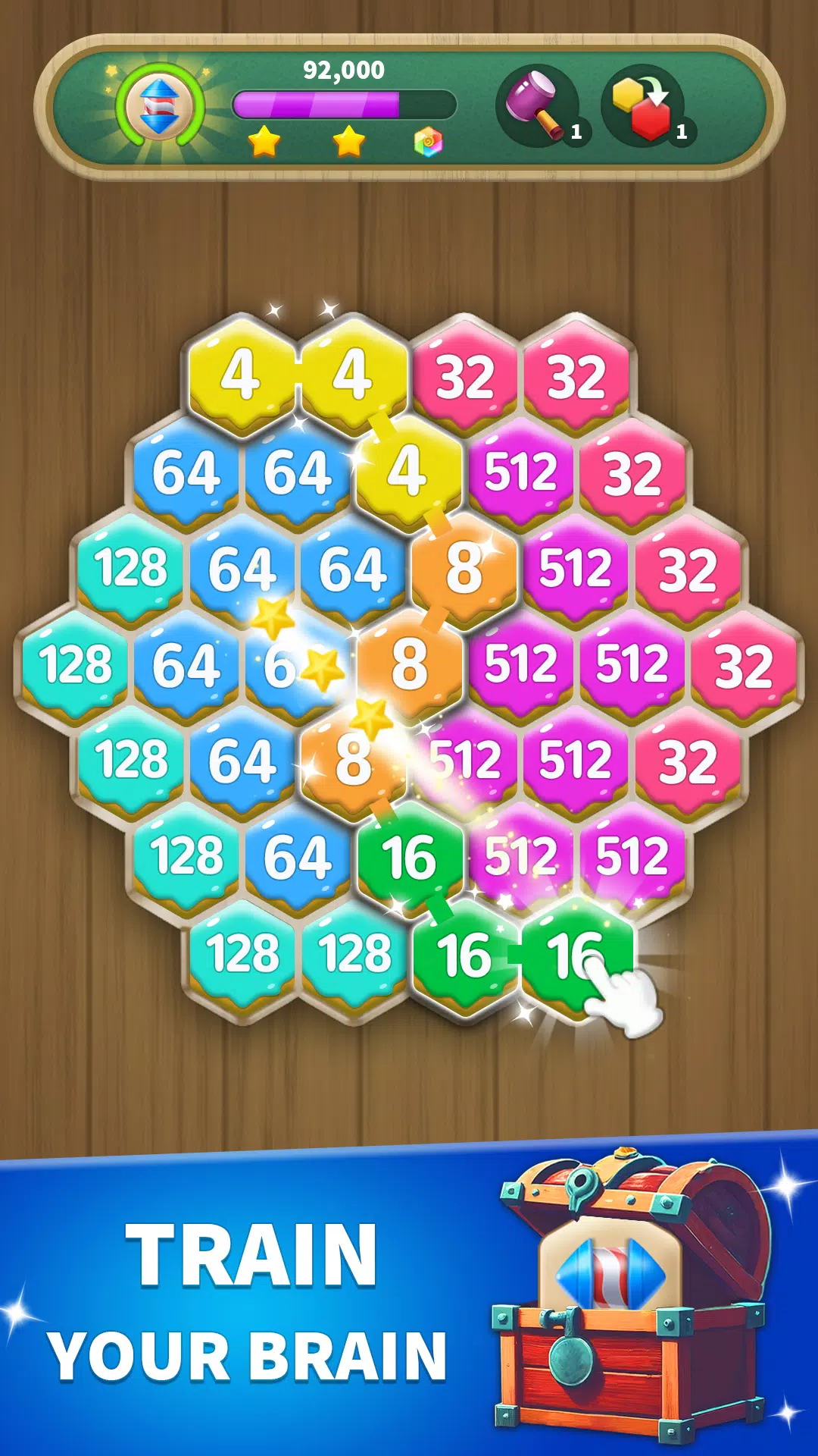 Hexa Connect: 2048 Puzzle Captura de pantalla 1