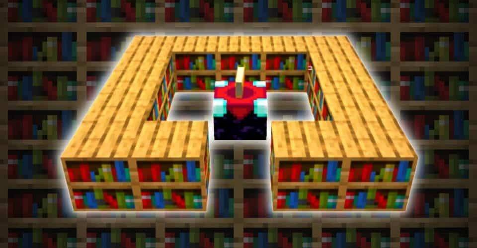 półka z książkami w Minecraft
