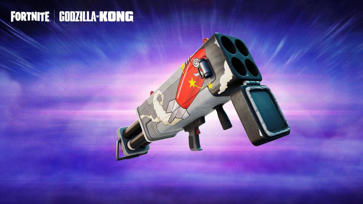 The Burst Quad Launcher in Fortnite as part of an article about how to become and defeat Godzilla.