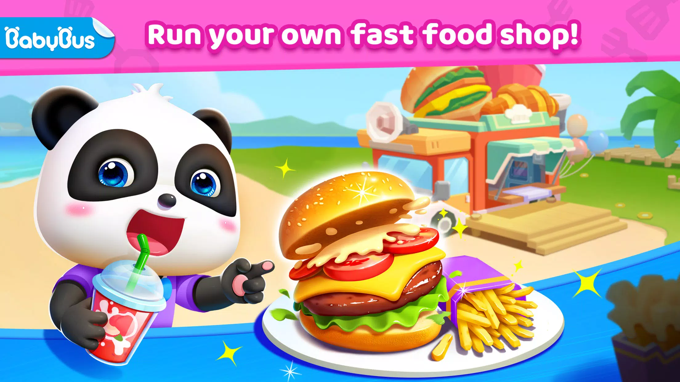 Little Panda's Fast Food Cook Screenshot 0