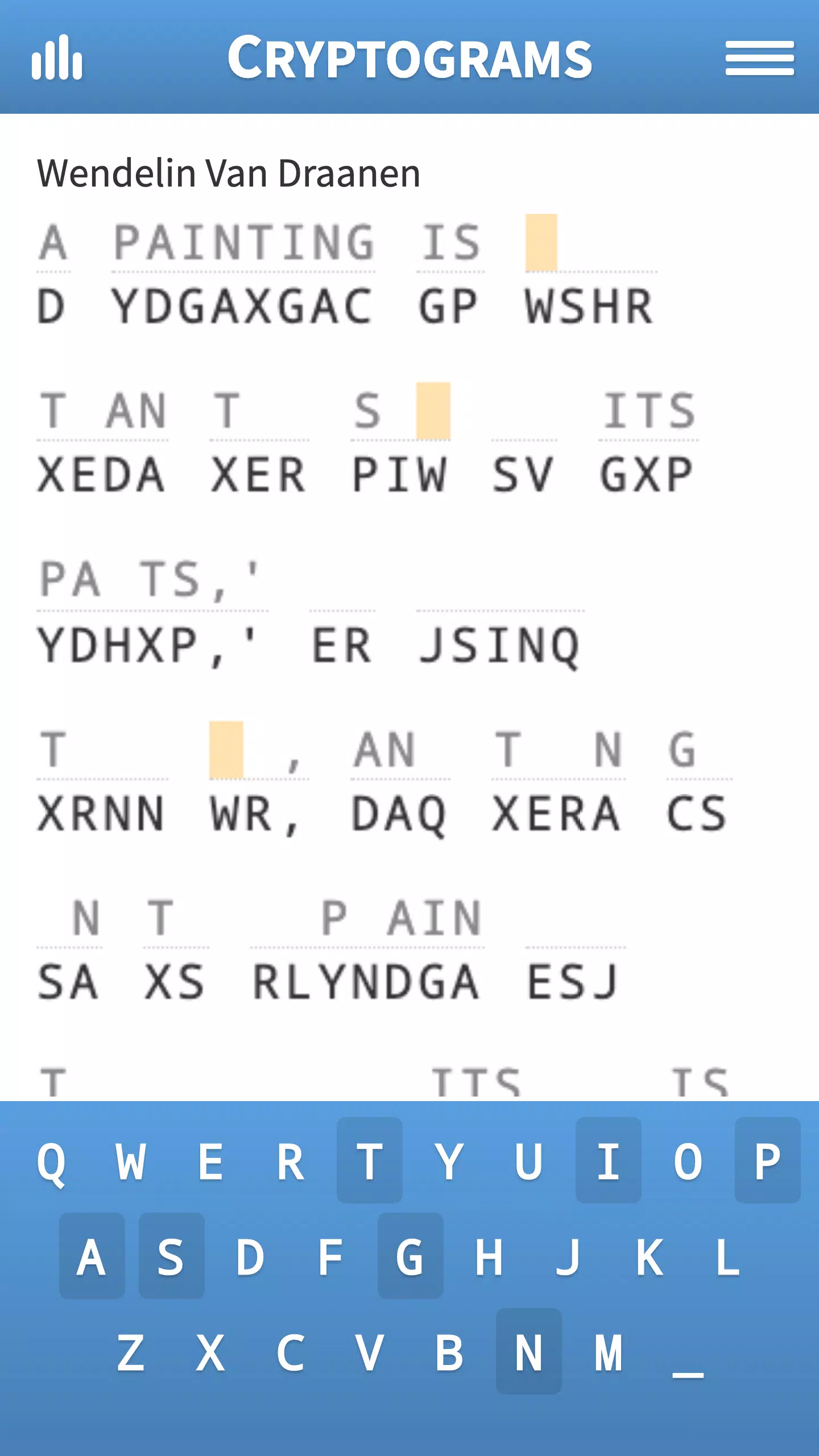 Cryptogram · Puzzle Quotes スクリーンショット 0