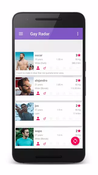 Gay Radar - dating, meeting chat hookup with men. Screenshot 1