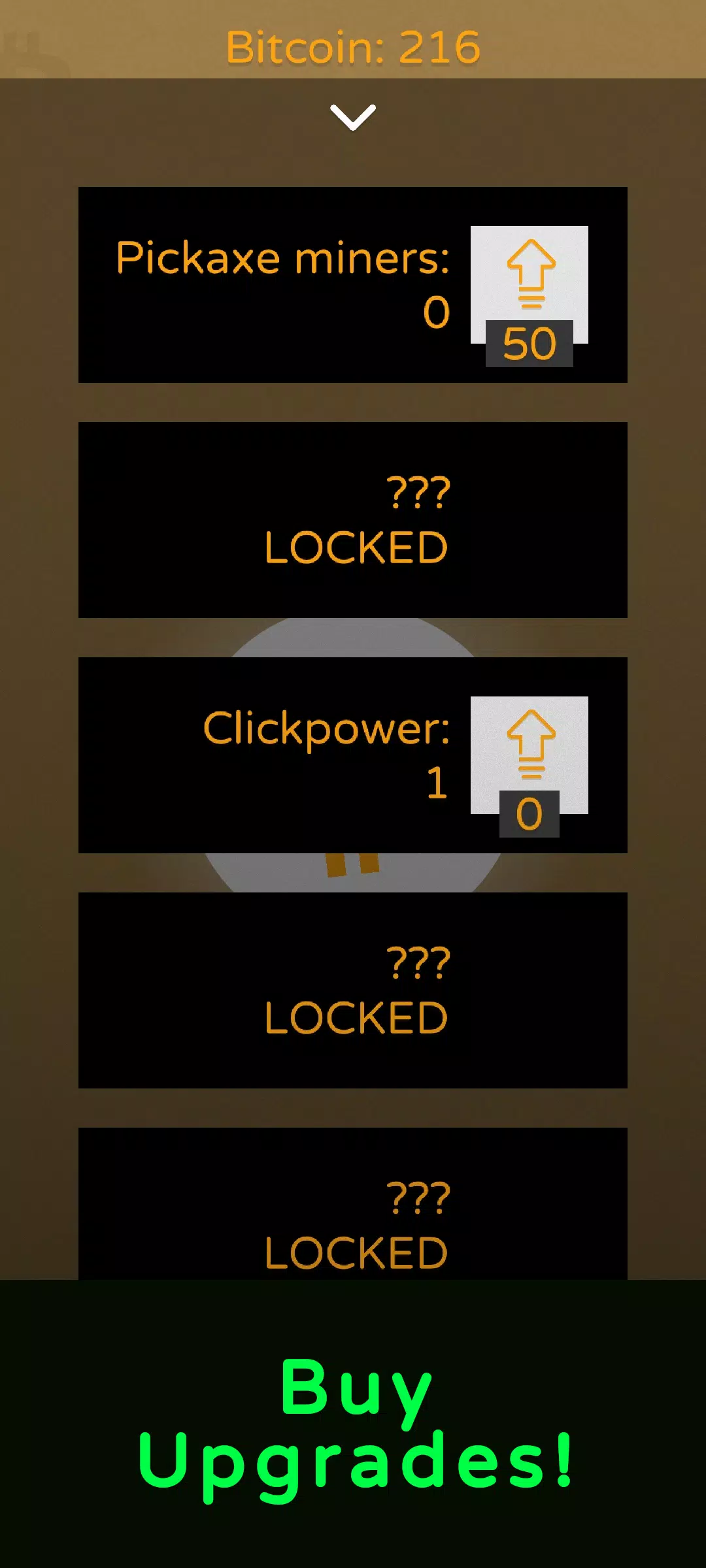 CryptoClicker ဖန်သားပြင်ဓာတ်ပုံ 1