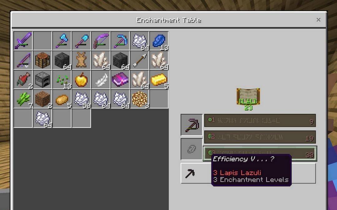 Table d'enchantement Minecraft