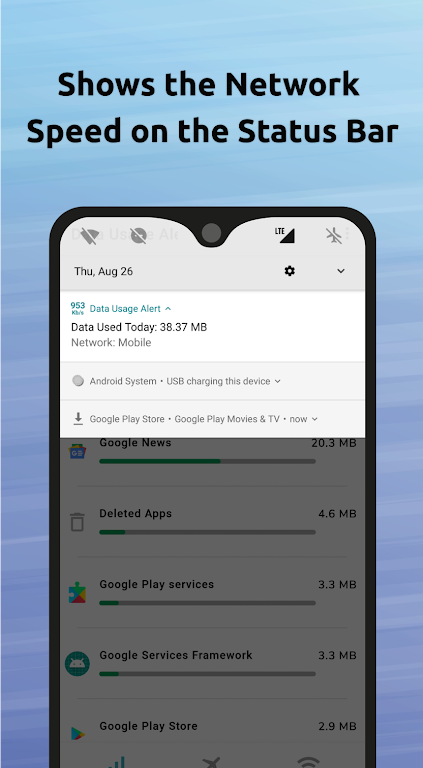 Data Usage Alert + Speed Meter Captura de tela 3